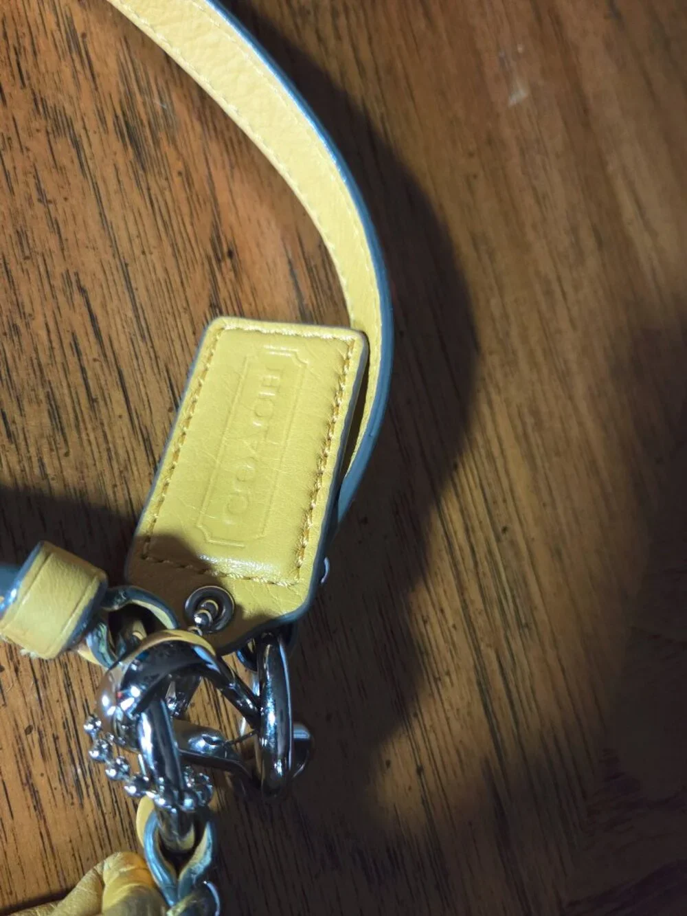 Yellow Coach Crossbody Hobo Bag